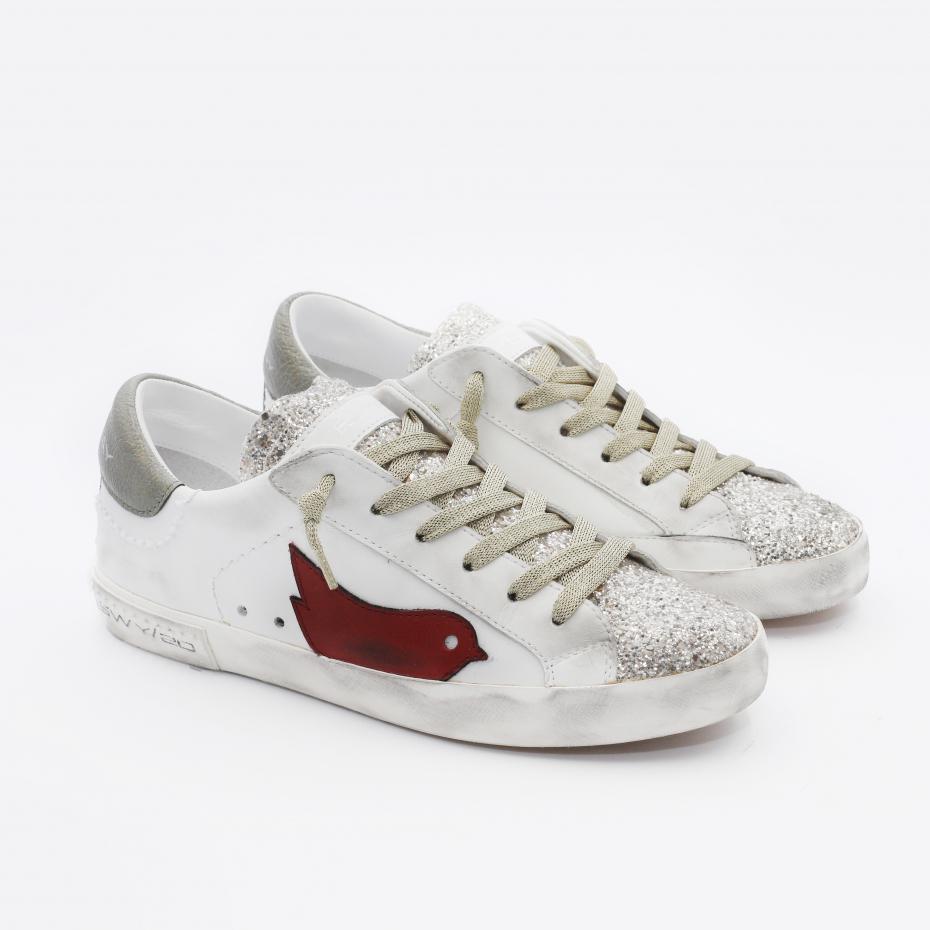 Sneakers bianche deals e leopardate